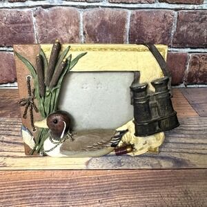 Duck Photo Frame Wilderness Bound Resin Vintage Hunting Outdoors Binoculars